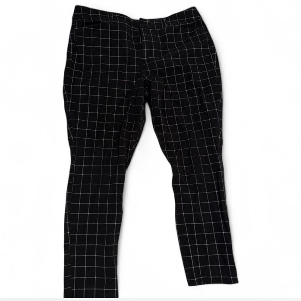 Old Navy Pixie Pants – Black Windowpane Check